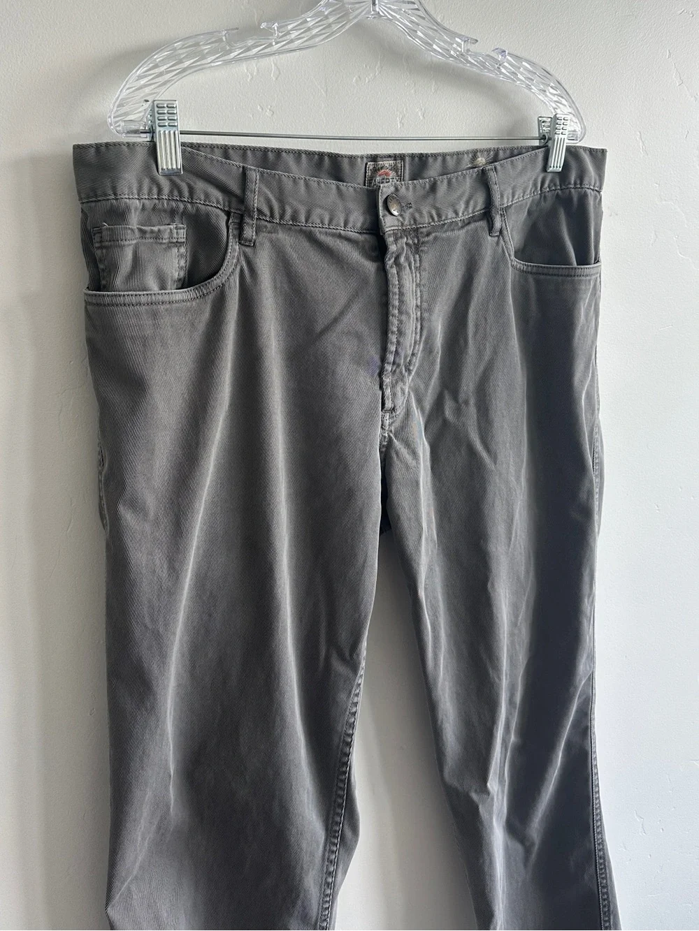 Faherty Original Comfort Twill 5-Pocket Pant Rugged Grey Size 36x34